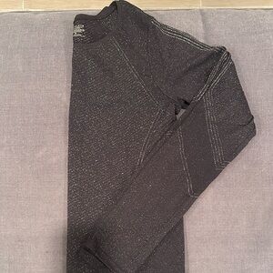 Athleta Black Glitter Top